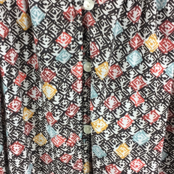 Bass G.H. & Co. Patterned Blouse Tank Button Up S - Picture 5 of 7